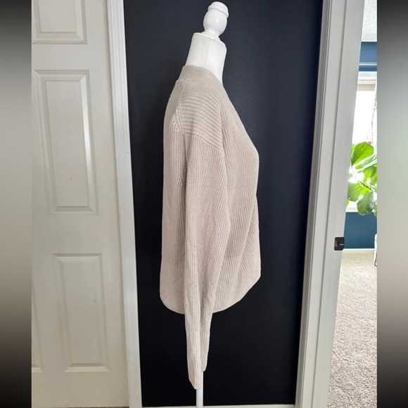 Tom Tailor Taupe Beige Button Front Neutral Cardigan Sweater size Large - Picture 8 of 12